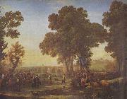 Claude Lorrain Village Fete oil